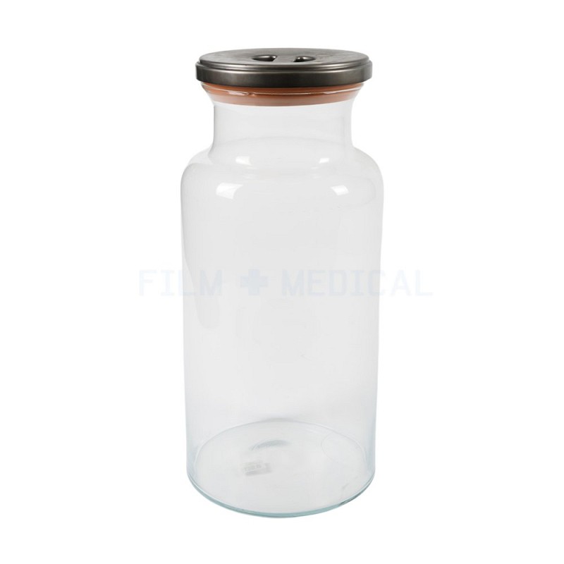 Large Jar With rubber Lid